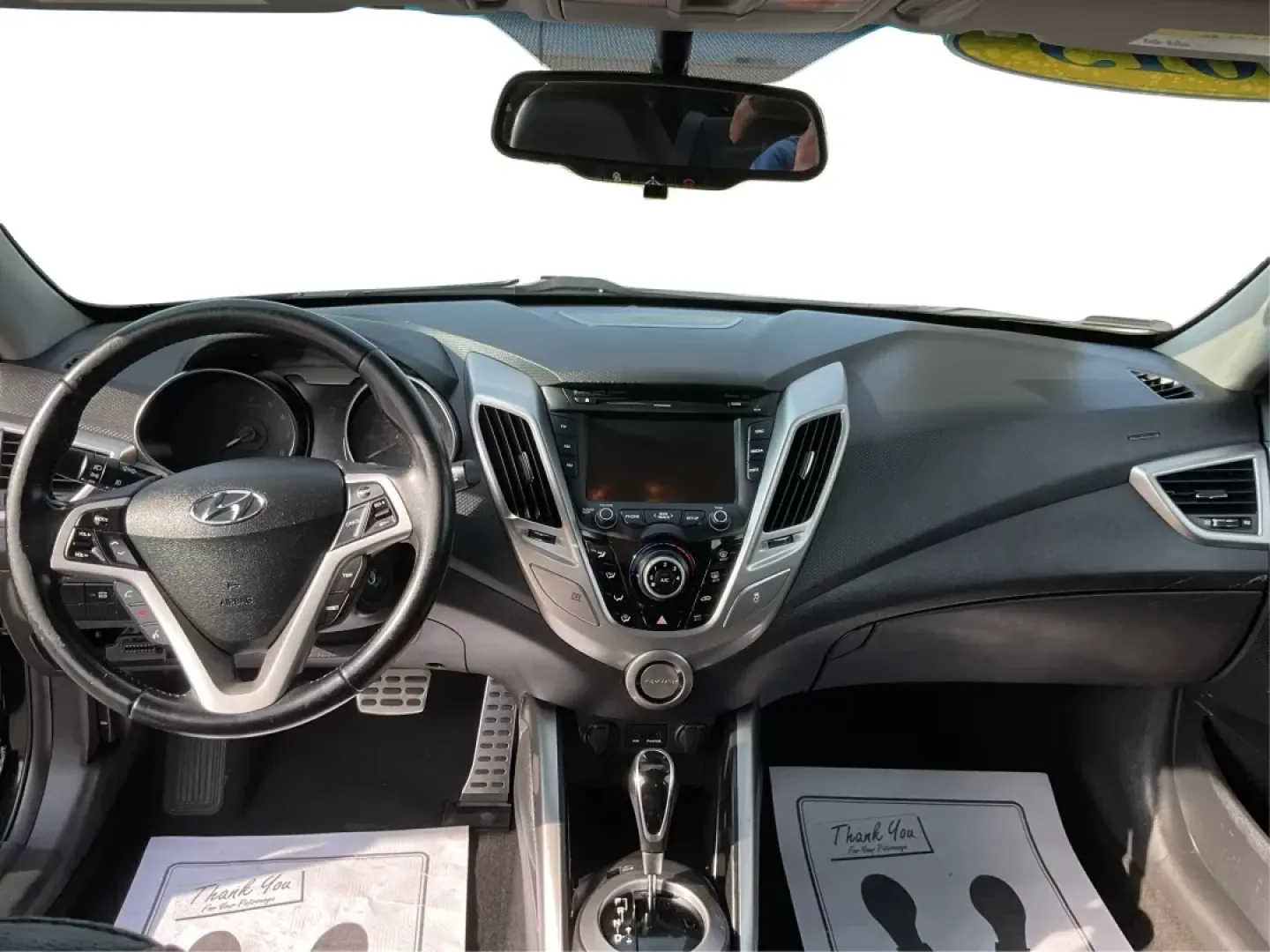 2013 Hyundai Veloster Base w/Black (KMHTC6ADXDU) with an 1.6L I-4 gasoline direct injection engine, located at 880 E. National Road, OH, 45377, (937) 908-9800, 39.891918, -84.183975 - Photo#17