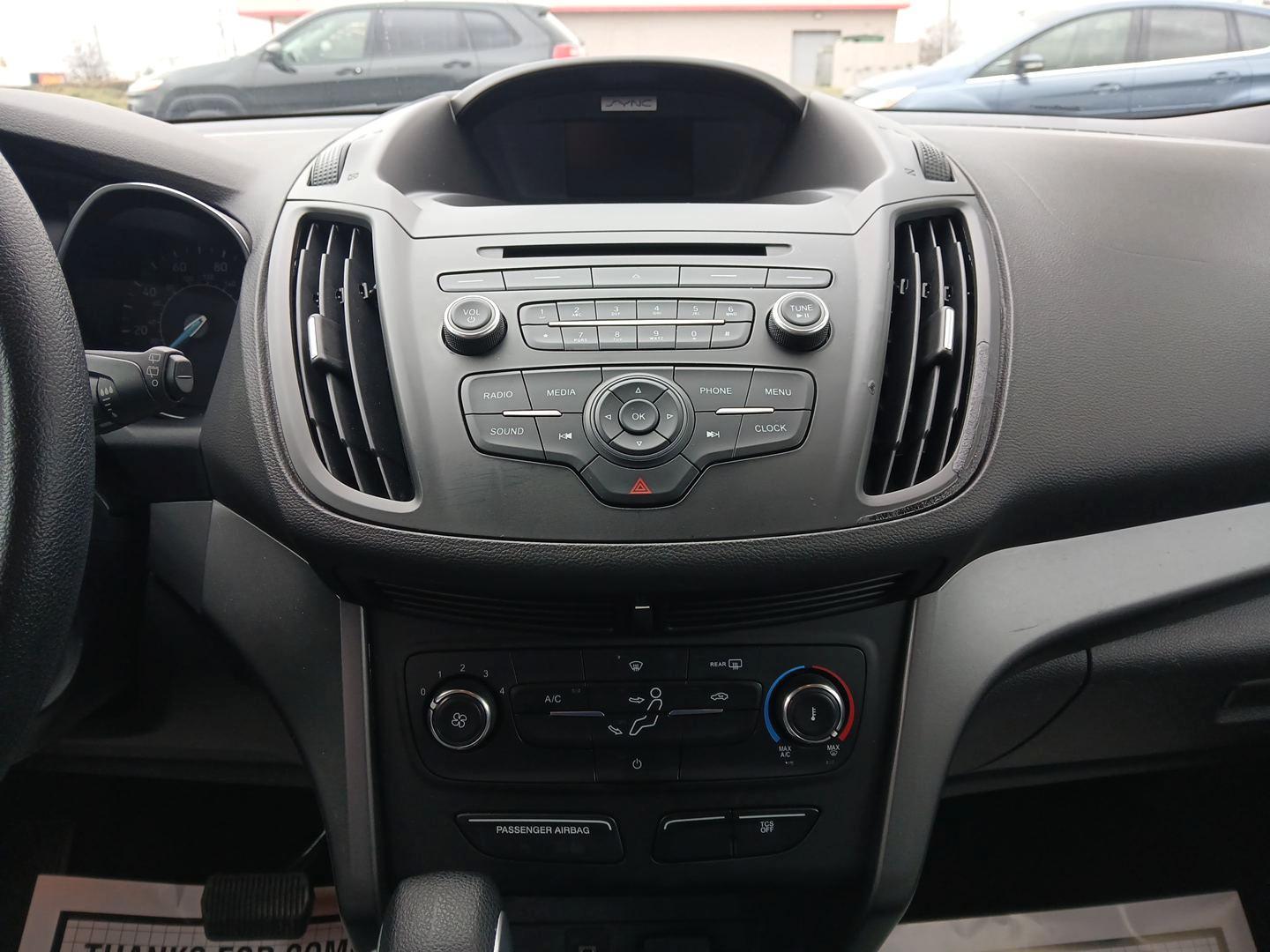 2017 Ford Escape S FWD (1FMCU0F77HU) with an 2.5L L4 DOHC 16V engine, 6-Speed Automatic transmission, located at 880 E. National Road, OH, 45377, (937) 908-9800, 39.891918, -84.183975 - Photo#12