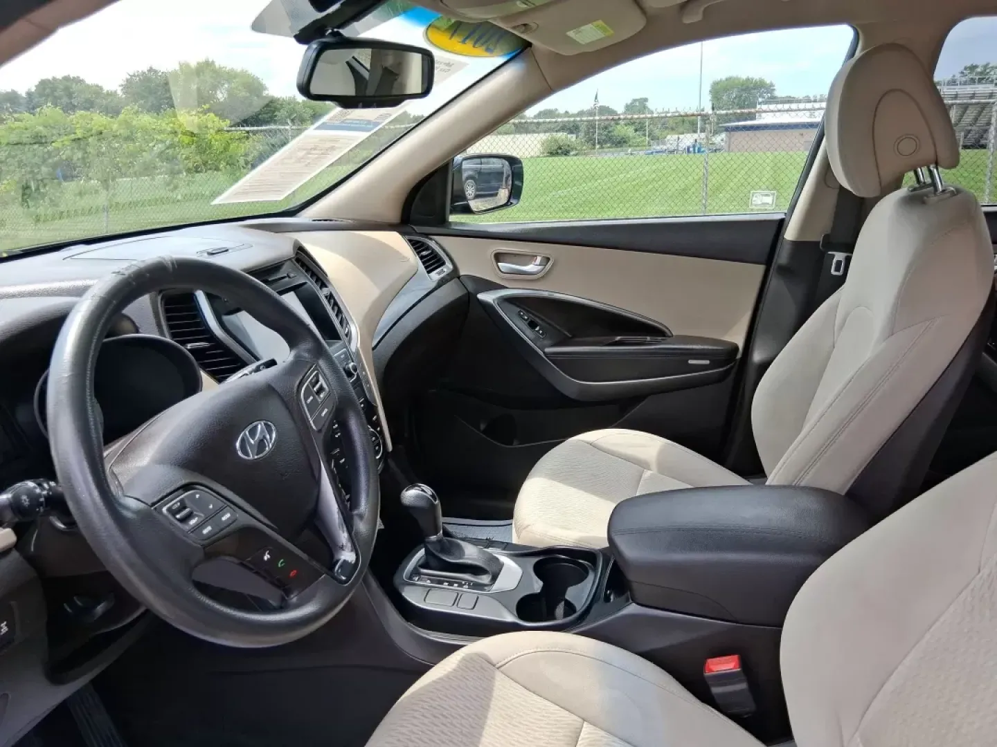 2017 Hyundai Santa Fe 2.4L (5XYZUDLB0HG) with an Theta II 2.4L I-4 gasoline direct injection engine, located at 880 E. National Road, OH, 45377, (937) 908-9800, 39.891918, -84.183975 - Photo#9
