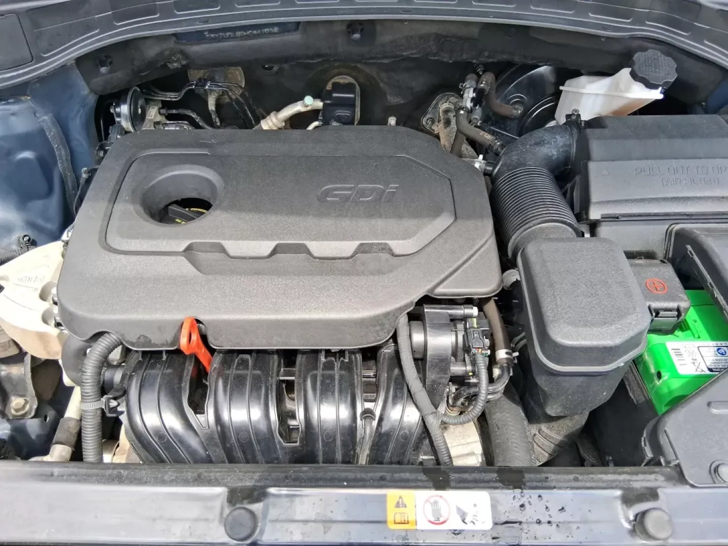 2017 Hyundai Santa Fe 2.4L (5XYZUDLB0HG) with an Theta II 2.4L I-4 gasoline direct injection engine, located at 880 E. National Road, OH, 45377, (937) 908-9800, 39.891918, -84.183975 - Photo#11