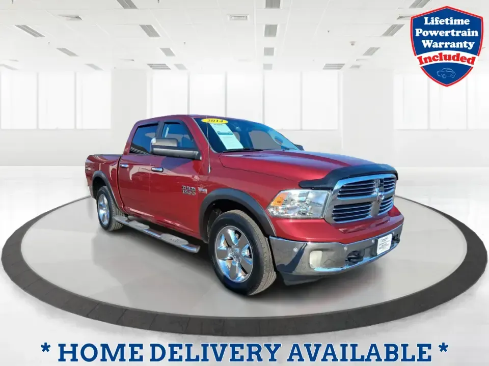2014 Ram 1500 Big Horn (1C6RR7LT8ES) with an 5.7L V8 OHV 16V engine, 6-Speed Automatic transmission, located at 1184 Kauffman Ave, Fairborn, OH, 45324, (937) 908-9800, 39.807072, -84.030914 - Picture your next weekend: a boat hooked up, the bed packed with coolers and camping gear, and the whole crew riding comfortably as you roll out of Piqua toward Indian Lake or a ball tournament in Troy. This 2014 Ram 1500 Big Horn Crew Cab 4WD is built for real life in West Central Ohio-workdays, fa - Photo#0