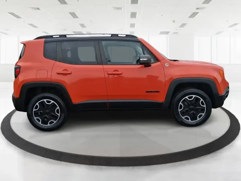 2016 Jeep Renegade Trailhawk (ZACCJBCT5GP) with an Tigershark MultiAir 2.4L I-4 variable valve contro engine, 9A transmission, located at 401 Woodman Dr, Riverside, OH, 45431, (937) 908-9800, 39.760899, -84.123421 - Weekend escapes, snowy commutes, and everyday errands feel easier when your crossover is ready for whatever Ohio throws your way. This **2016 Jeep Renegade Trailhawk** in eye-catching **Omaha Orange** is built for drivers who want real capability in a city-friendly size-perfect for exploring MetroPa - Photo#1