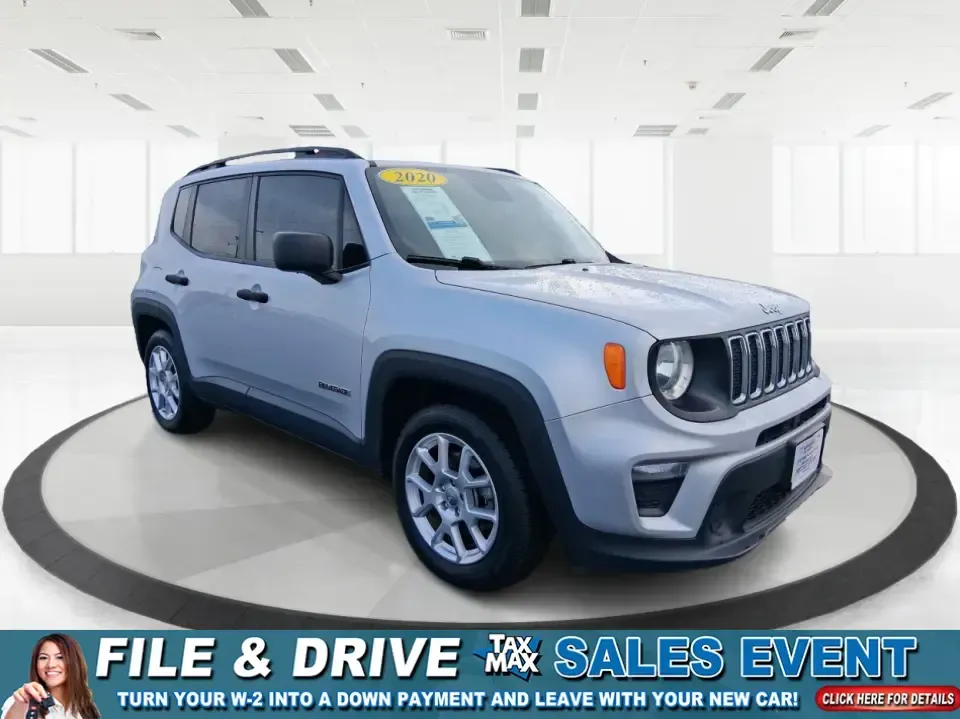2020 Jeep Renegade Sport FWD (ZACNJAAB1LP) with an 2.4L L4 DOHC 16V engine, 9A transmission, located at 1951 S Dayton Lakeview Rd., New Carlisle, OH, 45344, (937) 908-9800, 39.890999, -84.050255 - Picture your next weekend: you're cruising from New Carlisle to Springfield for errands, then heading back on I70 with the cargo area packed for a family cookout at George Rogers Clark Park. If you need a compact SUV that's easy to park, comfortable for daily commuting, and ready for spontaneous roa - Photo#0