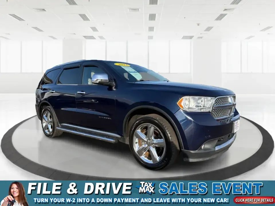 2013 Dodge Durango Citadel (1C4SDJET6DC) with an 5.7L V8 OHV 16V engine, 5-Speed Automatic transmission, located at 1951 S Dayton Lakeview Rd., New Carlisle, OH, 45344, (937) 908-9800, 39.890999, -84.050255 - Need one SUV that can handle school drop-offs, I-75 commutes, and a loaded-up weekend trip to Indian Lake or a tailgate in Dayton-without giving up comfort or capability? This 2013 Dodge Durango Citadel in True Blue Pearlcoat is built for real-life Ohio driving, with confident 4WD/AWD traction, V8 p - Photo#23