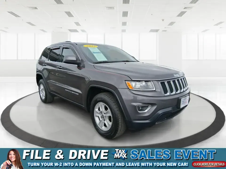 2015 Jeep Grand Cherokee Laredo (1C4RJFAG5FC) with an 3.6L V-6 DOHC engine, 8-Speed Automatic transmission, located at 1099 N County Rd 25A , Troy, OH, 45373, (937) 908-9800, 40.057079, -84.212883 - Need one SUV that can handle school drop-offs in the morning, a smooth I75 commute at lunchtime, and a last-minute weekend escape to the Miami Valley trails? This 2015 Jeep Grand Cherokee Laredo 4WD is built for real life in Troy, Ohio-comfortable enough for daily driving, confident enough for unpre - Photo#0