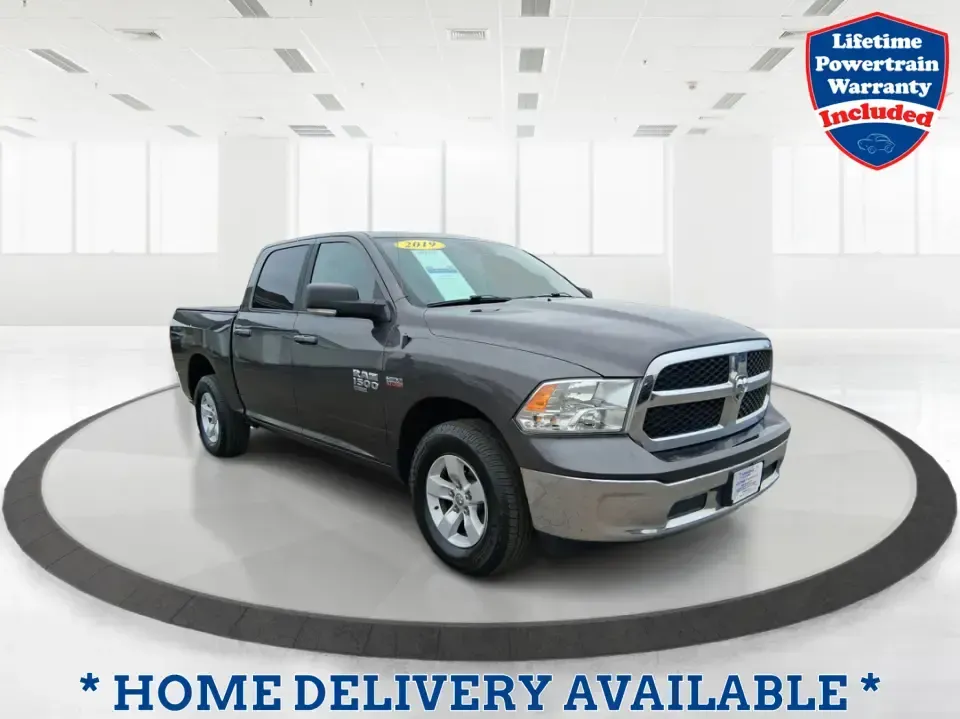 2019 Ram 1500 SLT Crew Cab SWB 4WD (1C6RR7LT2KS) with an 5.7L V8 OHV 16V engine, 8A transmission, located at 1230 East Main St, Xenia, OH, 45385, (937) 908-9800, 39.688026, -83.910172 - Built for Ohio weekends and hard-working weekdays, this 2019 Ram 1500 SLT Crew Cab SWB 4WD is the kind of truck that fits real life-towing a trailer to Caesar Creek, hauling home improvement supplies after a run down US-35, or loading up the family for a day at the Greene County Fairgrounds. Finishe- Photo#0