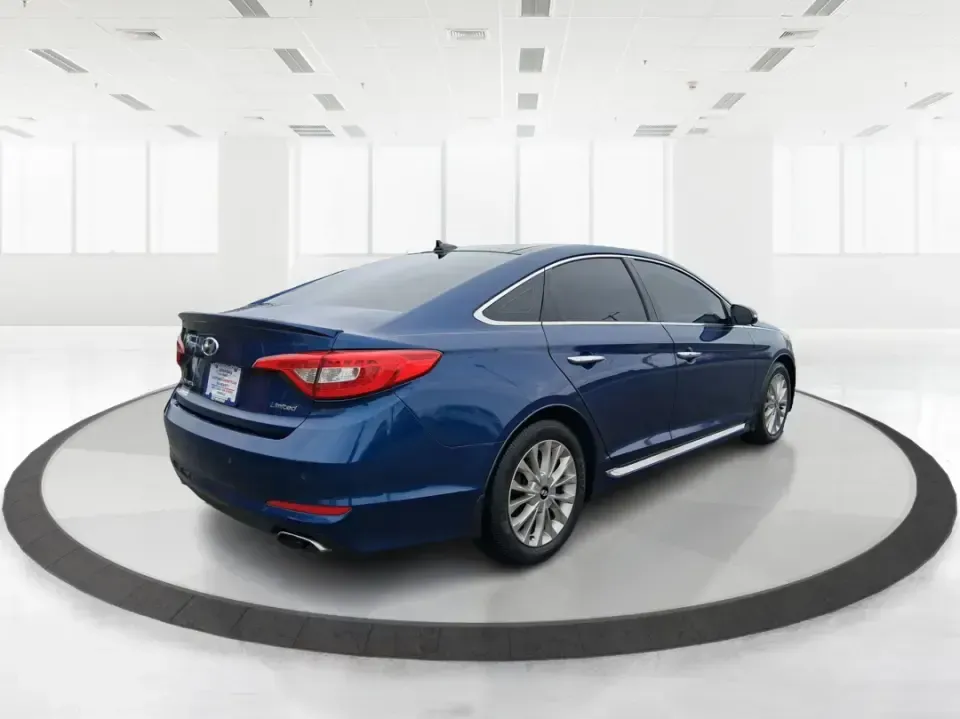 2015 Hyundai Sonata Limited (5NPE34AF5FH) with an 2.4L I-4 gasoline direct injection engine, 6-Speed Automatic transmission, located at 401 Woodman Dr, Riverside, OH, 45431, (937) 908-9800, 39.760899, -84.123421 - Picture your next week going smoother: an easy highway commute up I75, a comfortable school drop-off run through Piqua, and a weekend drive to the Miami County Fairgrounds-all in a sedan that feels upscale without the upscale price. This **2015 Hyundai Sonata Limited** in **Lakeside Blue** is built - Photo#2