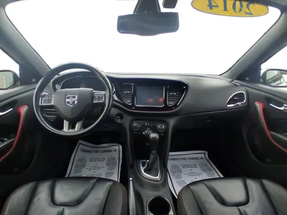 2014 Dodge Dart GT (1C3CDFEB0ED) with an MultiAir 2.4L I-4 variable valve control engine, located at 8750 N County Rd 25A, Piqua, OH, 45356, (937) 908-9800, 40.164391, -84.232513 - Need a smart, sporty commuter that feels upscale for daily runs between Moraine and downtown Dayton, yet still has the comfort for weekend getaways to Carillon Historical Park or a Reds day trip? This 2014 Dodge Dart GT in Bright White Clearcoat is the kind of sedan that fits real life-easy to park, - Photo#21