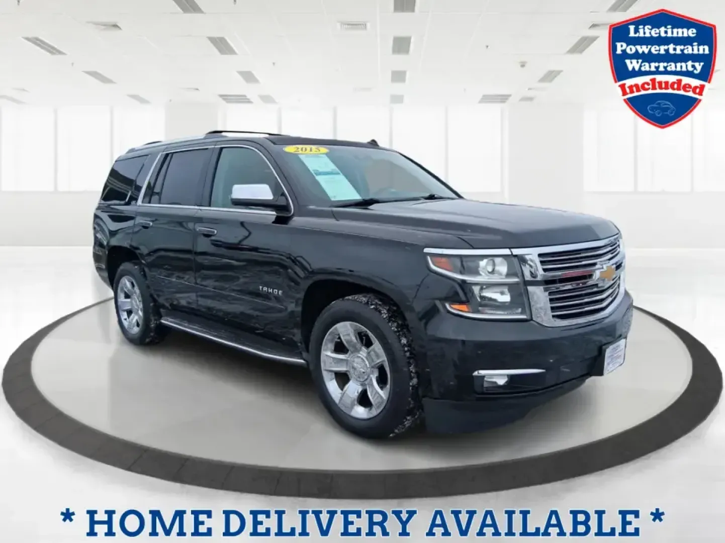 2015 Chevrolet Tahoe LTZ (1GNSKCKC9FR) with an EcoTec3 5.3L V-8 gasoline direct injection engine, 6-Speed Automatic transmission, located at 4508 South Dixie Dr, Moraine, OH, 45439, (937) 908-9800, 39.689976, -84.218452 - Big family weekend at Indian Lake, a road-trip up I-75, or a daily commute with room for coworkers and gear-this 2015 Chevrolet Tahoe LTZ 4WD is built for the kind of life that doesn't fit in a small SUV. Finished in sleek Black and powered by the EcoTec3 5.3L V8 with a smooth 6-speed automatic tran - Photo#0