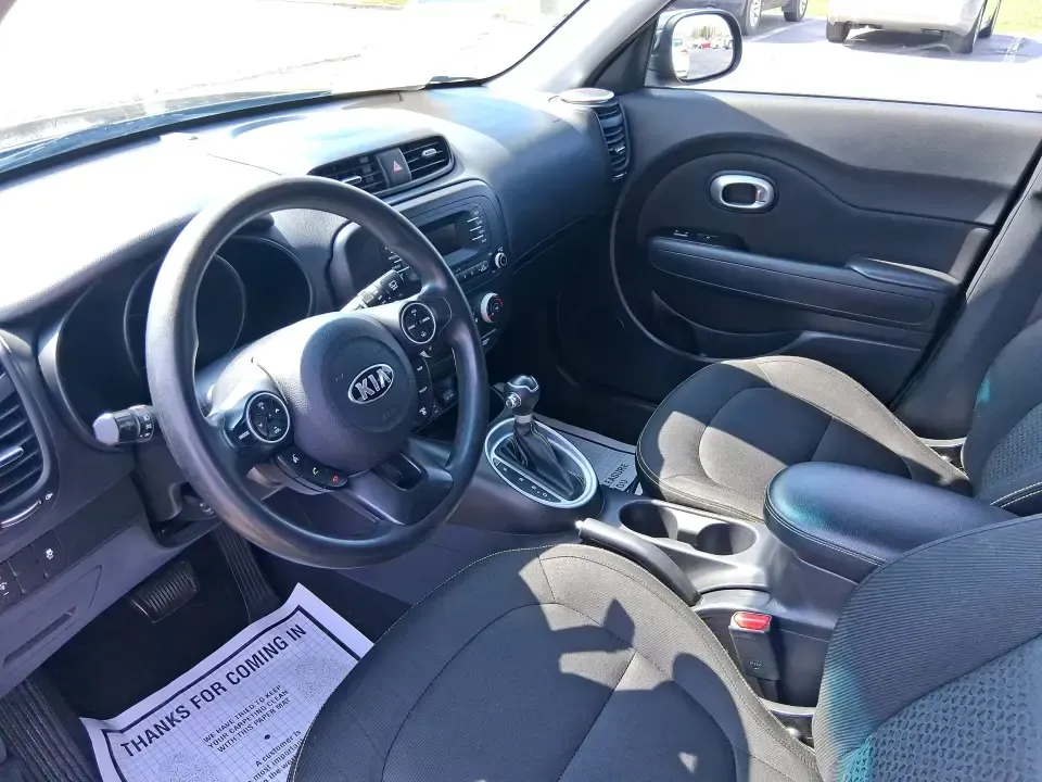 2015 Kia Soul + (KNDJP3A56F7) with an 2L I-4 gasoline direct injection engine, 6-Speed Automatic transmission, located at 1184 Kauffman Ave, Fairborn, OH, 45324, (937) 908-9800, 39.807072, -84.030914 - Looking for a reliable, easy-to-park hatchback that fits real life in Vandalia-daily commutes down I75, quick grocery runs near National Rd, and spontaneous weekend trips to the National Museum of the U.S. Air Force? This 2015 Kia Soul + is built for drivers who want versatility, comfort, and smart - Photo#9