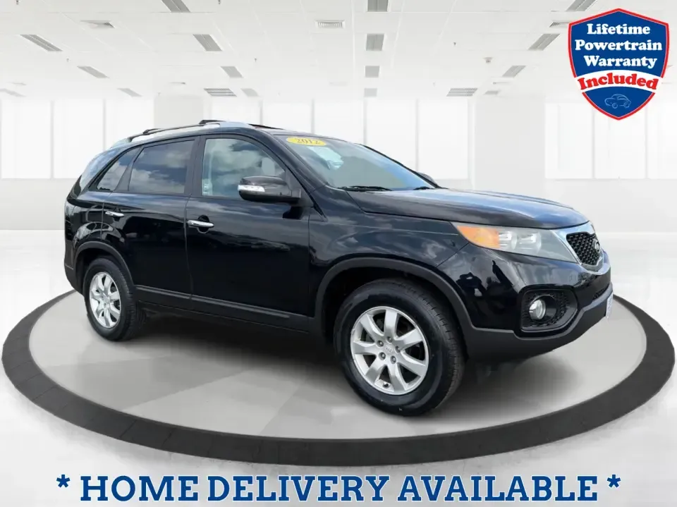 2012 Kia Sorento LX (5XYKT3A68CG) with an 2.4L I-4 gasoline direct injection engine, 6-Speed Automatic transmission, located at 1230 East Main St, Xenia, OH, 45385, (937) 908-9800, 39.688026, -83.910172 - Weekend getaways to John Bryan State Park, daily school drop-offs around Xenia, or an easy commute toward Beavercreek and Dayton-this Ebony Black 2012 Kia Sorento LX is the kind of SUV that fits real life. With practical space, confident road manners, and comfort features you'll appreciate on longer - Photo#0