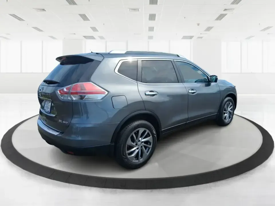 2015 Nissan Rogue SL (5N1AT2MVXFC) with an 2.5L I-4 DOHC engine, Continuously Variable Transmission transmission, located at 1230 East Main St, Xenia, OH, 45385, (937) 908-9800, 39.688026, -83.910172 - Picture your next Ohio weekend: loading up the kids and the cooler, merging onto US35 for a quick run to Wright-Patterson Air Force Base, or taking a scenic drive through John Bryan State Park-without stressing over winter weather, space, or comfort. This 2015 Nissan Rogue SL in Gun Metallic is the - Photo#2