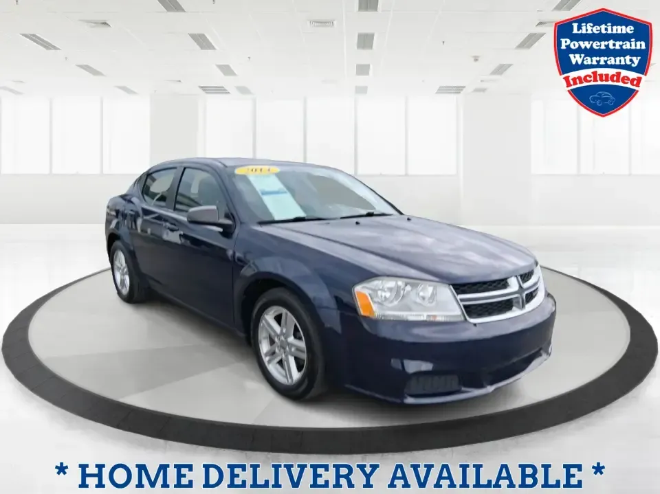 2014 Dodge Avenger SE (1C3CDZAG6EN) with an 3.6L V6 DOHC 24V FFV engine, 6-Speed Automatic transmission, located at 880 E. National Road, Vandalia, OH, 45377, (937) 908-9800, 39.891918, -84.183594 - Need a dependable commuter that still feels fun on I75, roomy enough for family errands, and confident for weekend drives to the National Museum of the U.S. Air Force? This 2014 Dodge Avenger SE in eye-catching True Blue Pearlcoat delivers the kind of real-world versatility Vandalia drivers want-com - Photo#0