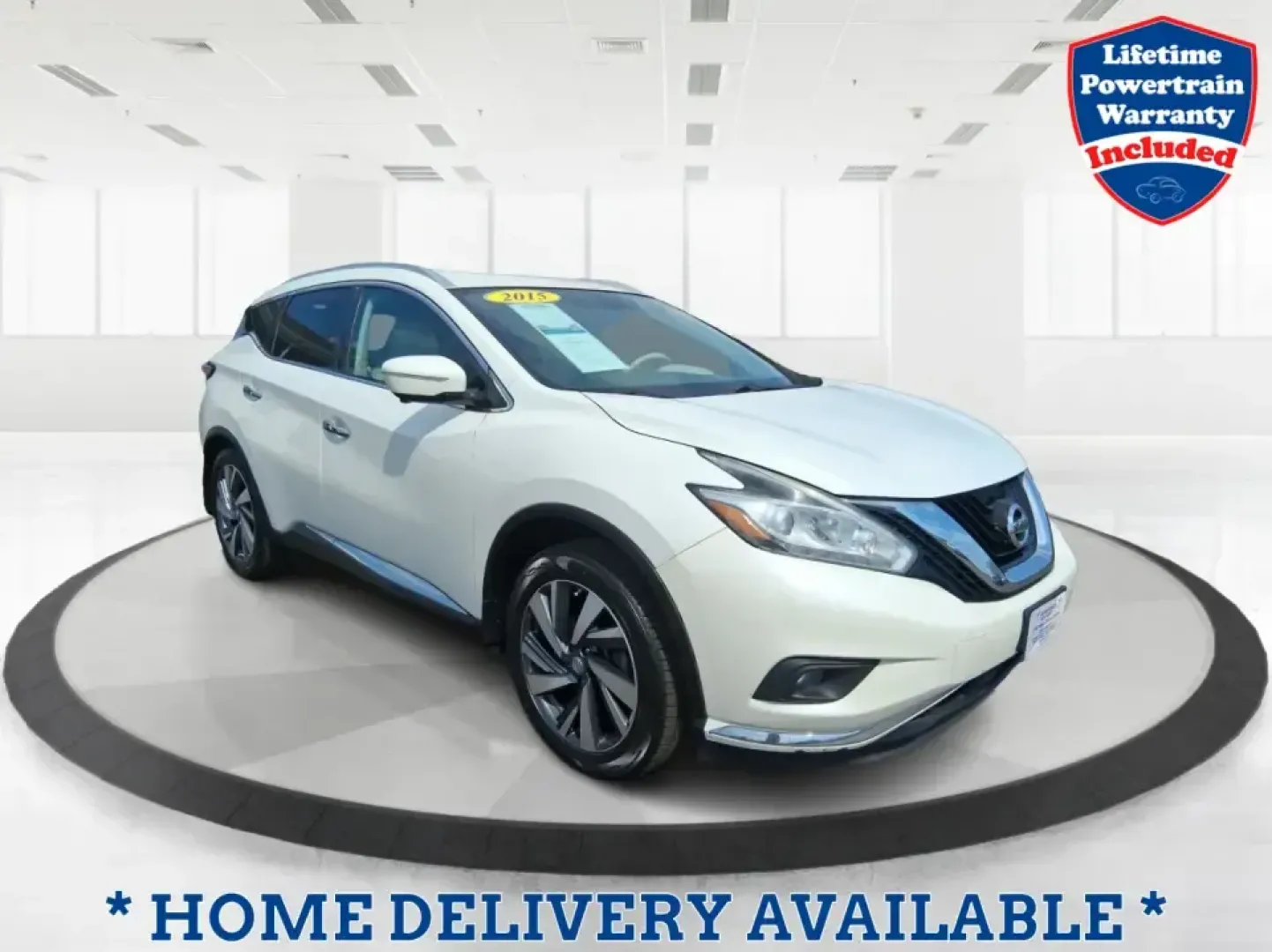 2015 Nissan Murano Platinum (5N1AZ2MH3FN) with an 3.5L V-6 DOHC engine, Continuously Variable Transmission transmission, located at 1951 S Dayton Lakeview Rd., New Carlisle, OH, 45344, (937) 908-9800, 39.890999, -84.050255 - Need one SUV that can handle the weekday commute, keep everyone comfortable on family errands, and still feel upscale for a weekend getaway to John Bryan State Park or a day trip through Dayton? This 2015 Nissan Murano Platinum AWD in Pearl White is built for exactly that kind of real-life driving-s - Photo#0
