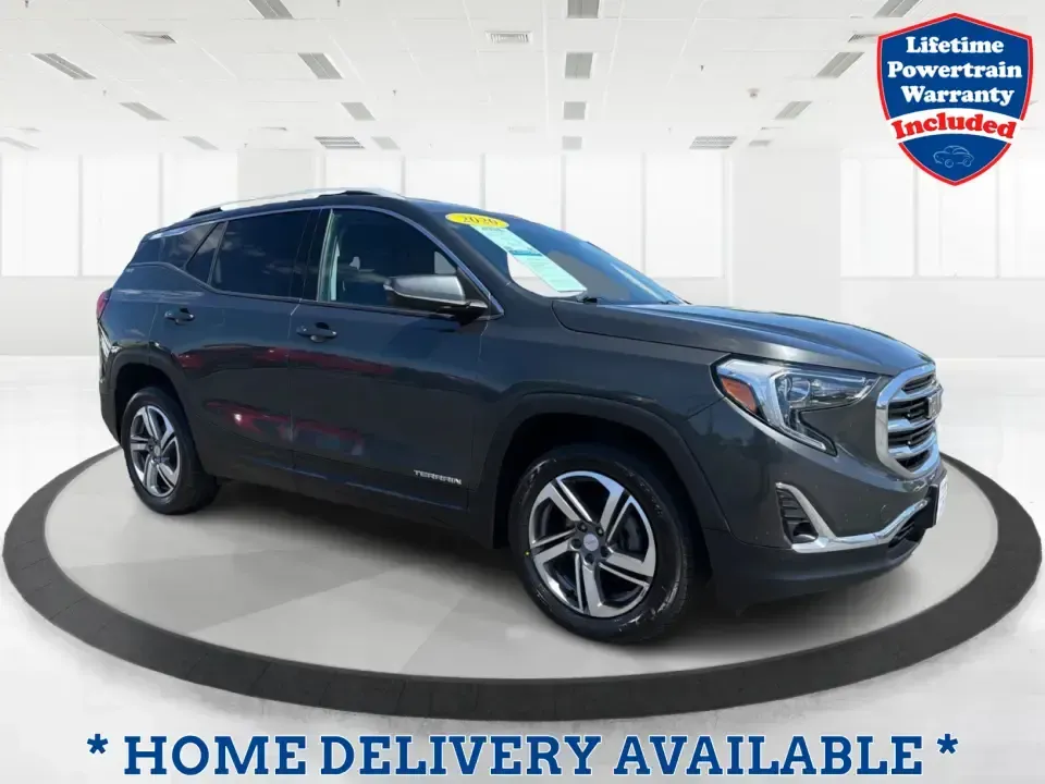 2020 GMC Terrain AWD SLT (3GKALVEV8LL) with an 1.4L L4 DOHC 16V TURBO engine, 6A transmission, located at 8750 N County Rd 25A, Piqua, OH, 45356, (937) 908-9800, 40.164391, -84.232513 - Picture your next Ohio weekend: a comfortable SUV packed for the kids' soccer tournament at Piqua High School, a quick run down N County Rd 25A for groceries, and an easy cruise on I-75 for a day trip to Dayton. This 2020 GMC Terrain AWD SLT is built for real life-commuting, family hauling, and road- Photo#0