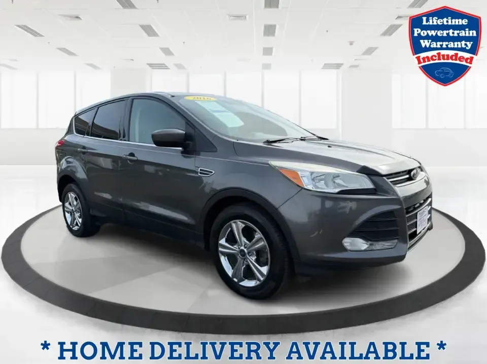 2016 Ford Escape SE (1FMCU0G75GU) with an 2.5L L4 DOHC 16V engine, 6-Speed Automatic transmission, located at 1099 N County Rd 25A , Troy, OH, 45373, (937) 908-9800, 40.057079, -84.212883 - Whether you're juggling school drop-offs, commuting up I75, or planning a weekend run to the Miami County Fairgrounds, this 2016 Ford Escape SE is the kind of practical SUV that fits real-life Troy, Ohio routines. With a versatile cabin, confident road manners, and easy-to-live-with features, it's a - Photo#0
