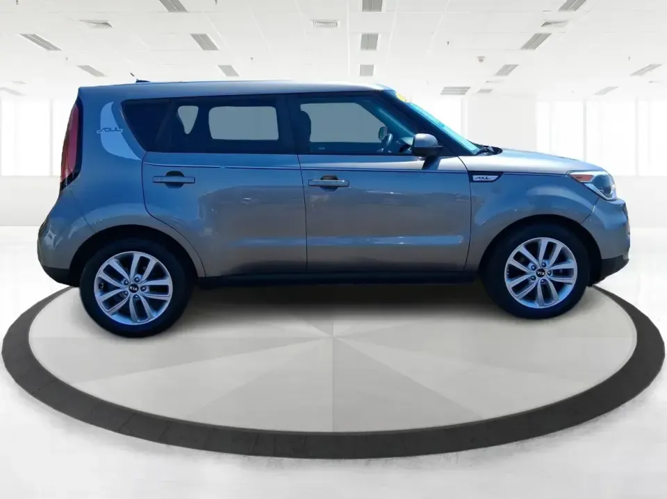 2018 Kia Soul + (KNDJP3A58J7) with an 2L I-4 gasoline direct injection engine, 6A transmission, located at 401 Woodman Dr, Riverside, OH, 45431, (937) 908-9800, 39.760899, -84.123421 - Pack more into every day-commute-ready comfort for I675 and Route 35, easy parking for quick stops near The Greene, and flexible cargo space for weekend runs to Eastwood MetroPark-this 2018 Kia Soul + is built for Riverside life. With its distinctive hatchback shape, Titanium Gray finish, and practi - Photo#1