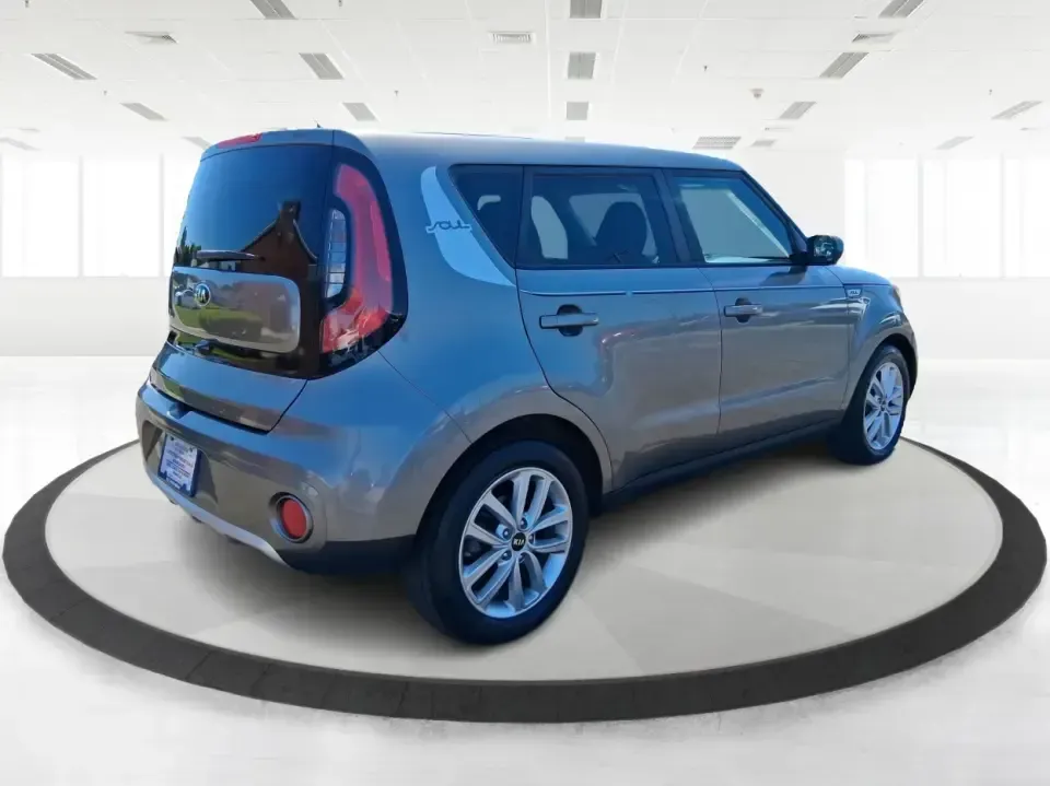 2018 Kia Soul + (KNDJP3A58J7) with an 2L I-4 gasoline direct injection engine, 6A transmission, located at 401 Woodman Dr, Riverside, OH, 45431, (937) 908-9800, 39.760899, -84.123421 - Pack more into every day-commute-ready comfort for I675 and Route 35, easy parking for quick stops near The Greene, and flexible cargo space for weekend runs to Eastwood MetroPark-this 2018 Kia Soul + is built for Riverside life. With its distinctive hatchback shape, Titanium Gray finish, and practi - Photo#2