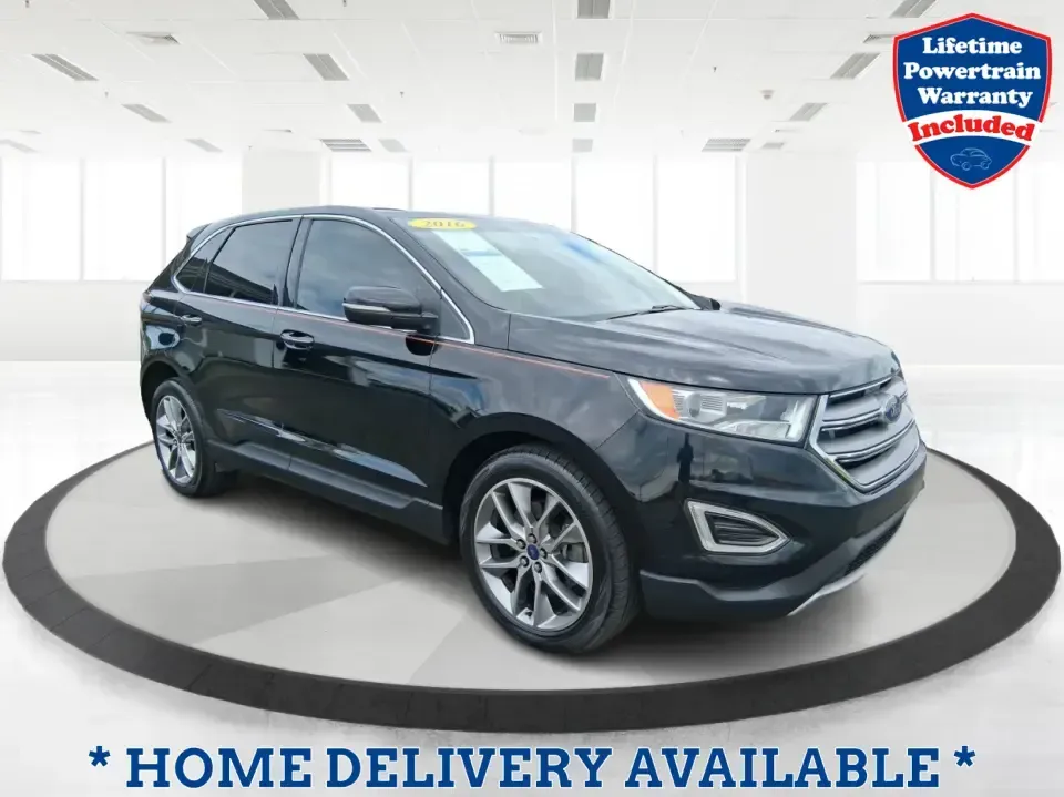 2016 Ford Edge Titanium (2FMPK3K87GB) with an 3.5L V6 DOHC 24V engine, 6A transmission, located at 401 Woodman Dr, Riverside, OH, 45431, (937) 908-9800, 39.760899, -84.123421 - Road-trip weekends to Hocking Hills, daily commutes down I675, and school drop-offs around Riverside all feel easier when you've got a comfortable, feature-packed SUV that fits real life. This 2016 Ford Edge Titanium in Shadow Black delivers the kind of refined ride and smart tech that makes every m - Photo#0