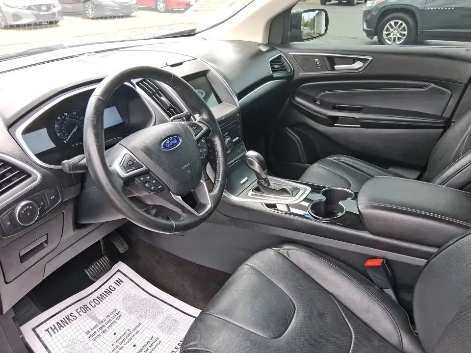 2016 Ford Edge Titanium (2FMPK3K87GB) with an 3.5L V6 DOHC 24V engine, 6A transmission, located at 401 Woodman Dr, Riverside, OH, 45431, (937) 908-9800, 39.760899, -84.123421 - Road-trip weekends to Hocking Hills, daily commutes down I675, and school drop-offs around Riverside all feel easier when you've got a comfortable, feature-packed SUV that fits real life. This 2016 Ford Edge Titanium in Shadow Black delivers the kind of refined ride and smart tech that makes every m - Photo#9