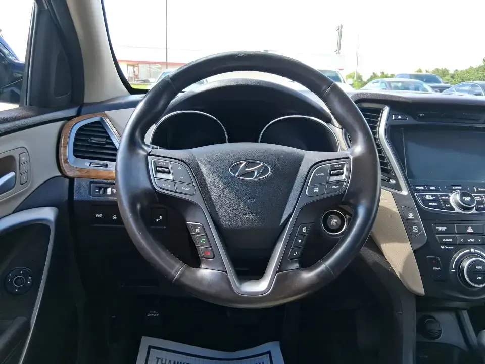 2015 Hyundai Santa Fe 2.4L (5XYZUDLB3FG) with an Theta II 2.4L I-4 gasoline direct injection engine, 6-Speed Automatic transmission, located at 401 Woodman Dr, Riverside, OH, 45431, (937) 908-9800, 39.760899, -84.123421 - Pack up the kids, load the cooler, and point your weekend plans toward the open road-this 2015 Hyundai Santa Fe 2.4L in Platinum Graphite is the kind of SUV that fits real life in Riverside. Whether you're commuting down I-75, running errands along Woodman Dr, or heading out for a day at Eastwood Me - Photo#16