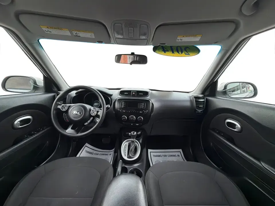 2014 Kia Soul Base (KNDJN2A20E7) with an 1.6L L4 DOHC 16V engine, located at 1184 Kauffman Ave, Fairborn, OH, 45324, (937) 908-9800, 39.807072, -84.030914 - Need a practical, easy-to-park commuter that can also handle grocery runs, campus life, and weekend trips around the Miami Valley? This 2014 Kia Soul Base in bright White delivers the kind of everyday versatility that fits real life in Fairborn-whether you're commuting to Wright-Patterson AFB, headi - Photo#19