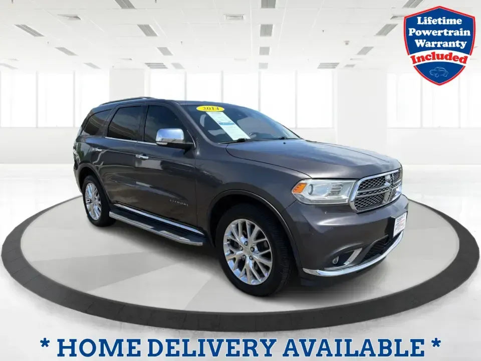 2014 Dodge Durango Citadel (1C4RDJEG5EC) with an 3.6L V6 DOHC 24V engine, 8-Speed Automatic transmission, located at 1099 N County Rd 25A , Troy, OH, 45373, (937) 908-9800, 40.057079, -84.212883 - Load up the family, point the nose toward I75, and turn everyday errands into comfortable road trips-this 2014 Dodge Durango Citadel is built for drivers who want three-row versatility, confident traction, and premium features without stepping into a brand-new payment. Whether you're commuting acros - Photo#0