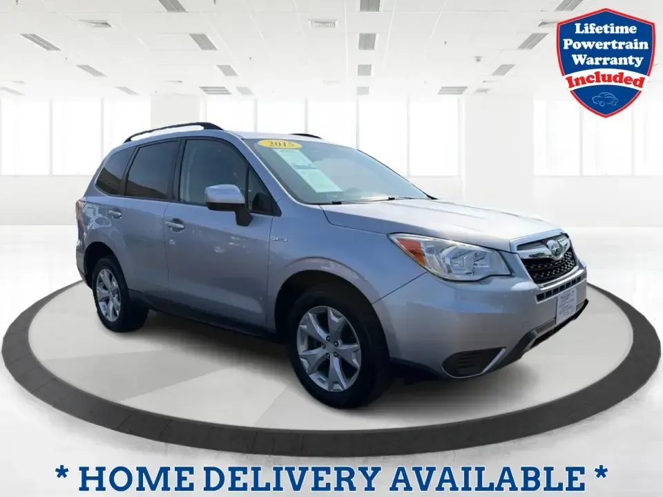 2015 Subaru Forester 2.5i Premium (JF2SJADC8FH) with an 2.5L H-4 DOHC engine, 6-Speed Automatic transmission, located at 1184 Kauffman Ave, Fairborn, OH, 45324, (937) 908-9800, 39.807072, -84.030914 - Weekend getaways to Hocking Hills, snowy commutes up I75, or everyday school-drop and grocery runs around Vandalia-this 2015 Subaru Forester 2.5i Premium is built for the kind of Ohio life that doesn't slow down when the weather changes. With Subaru practicality, a roomy hatchback-style cargo area,- Photo#0