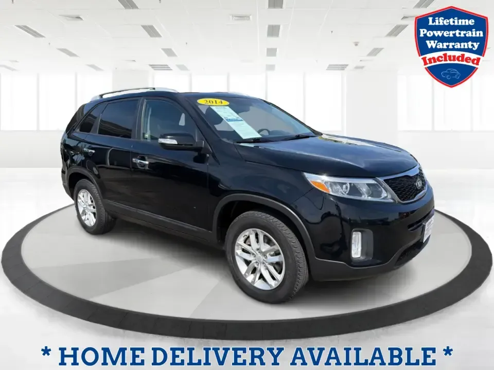 2014 Kia Sorento LX 2WD (5XYKT3A68EG) with an 2.4L L4 DOHC 16V engine, 6-Speed Automatic transmission, located at 8750 N County Rd 25A, Piqua, OH, 45356, (937) 908-9800, 40.164391, -84.232513 - Weekend road trips to Indian Lake, daily commutes down I-75, or hauling sports gear across Troy-this 2014 Kia Sorento LX is the kind of SUV that fits real life. Finished in Ebony Black and built for practicality, it's a smart pick for growing families, busy professionals, and budget-conscious buyers- Photo#0
