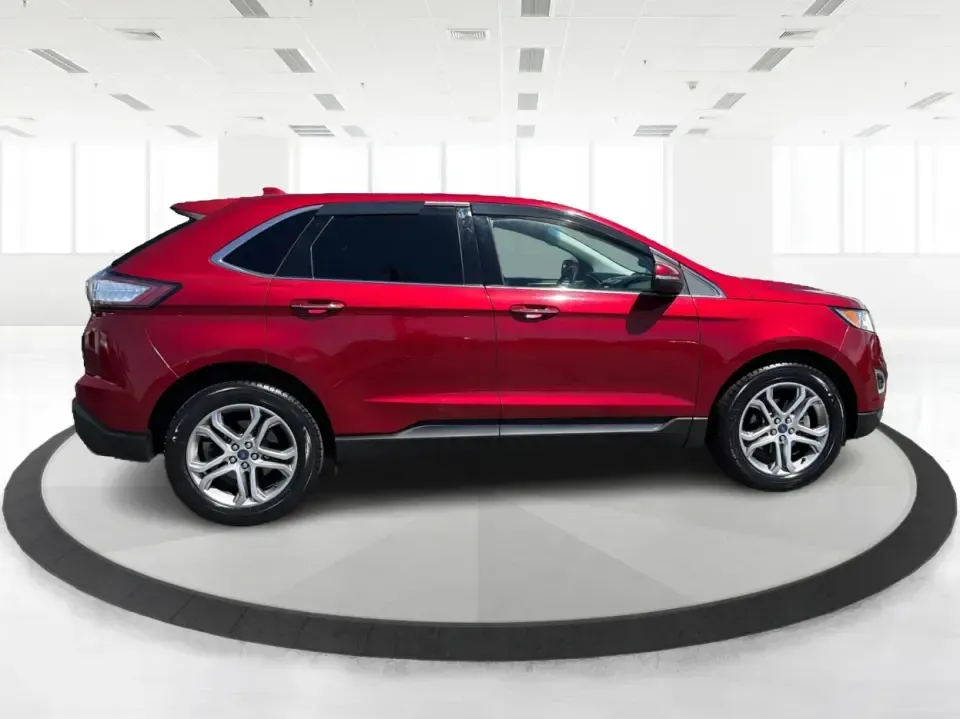 2016 Ford Edge Titanium (2FMPK3K93GB) with an 2.0L L4 DOHC 16V engine, 6A transmission, located at 880 E. National Road, Vandalia, OH, 45377, (937) 908-9800, 39.891918, -84.183594 - Picture your next road trip weekend: a comfortable SUV that can handle the daily school run, the long commute up I75, and a quick escape to the National Museum of the U.S. Air Force-without feeling like you're roughing it. This 2016 Ford Edge Titanium is built for real life in Vandalia, OH: roomy, c- Photo#1