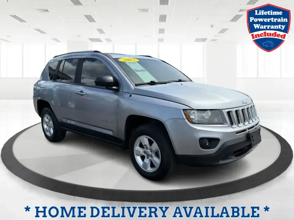 2015 Jeep Compass Sport FWD (1C4NJCBA6FD) with an 2.0L L4 DOHC 16V engine, located at 880 E. National Road, Vandalia, OH, 45377, (937) 908-9800, 39.891918, -84.183594 - Weekday commutes down I75, school drop-offs in Butler Township, and quick weekend getaways to the National Museum of the U.S. Air Force or Taylorsville MetroPark all call for an SUV that's easy to live with, comfortable for five, and efficient enough to keep your budget in check. This **2015 Jeep Co- Photo#0