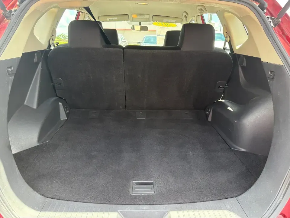 2015 Nissan Rogue S AWD (JN8AS5MV1FW) with an 2.5L L4 DOHC 16V engine, Continuously Variable Transmission transmission, located at 8750 N County Rd 25A, Piqua, OH, 45356, (937) 908-9800, 40.164391, -84.232513 - When your week is packed with school drop-offs, I-75 commutes, and weekend runs to Indian Lake, you need an SUV that's comfortable, confident in Ohio weather, and easy to live with. This 2015 Nissan Rogue S AWD in eye-catching Cayenne Red is built for real life in Piqua-roomy for five, efficient for- Photo#11