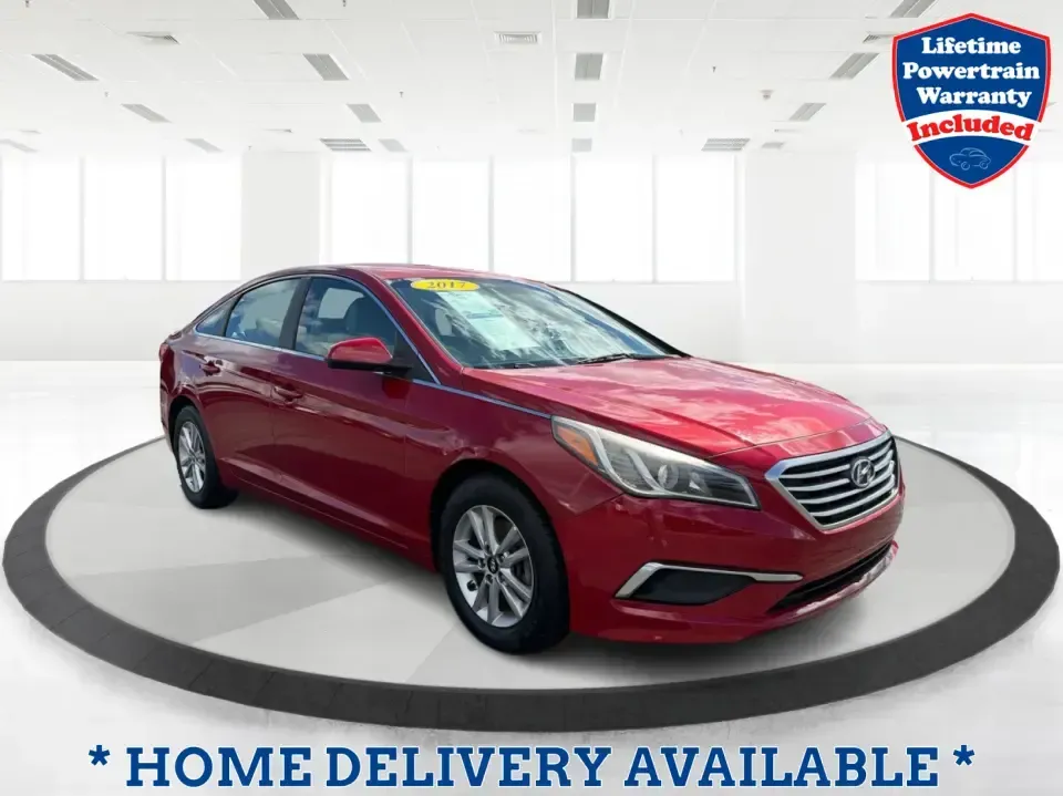 2017 Hyundai Sonata Base (5NPE24AF8HH) with an 2.4L L4 DOHC 16V engine, 7A transmission, located at 1099 N County Rd 25A , Troy, OH, 45373, (937) 908-9800, 40.057079, -84.212883 - Need a reliable, comfortable sedan for the daily drive from Troy to Dayton, school drop-offs, or quick weekend getaways to Charleston Falls Preserve? This red 2017 Hyundai Sonata Base is built for real life-easy to park downtown near the Miami County Courthouse, smooth on I75, and efficient enough f- Photo#0