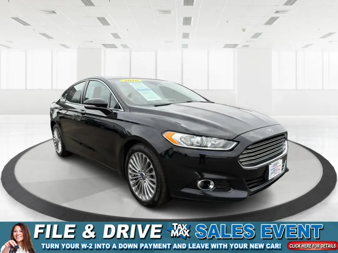 2016 Ford Fusion Titanium (3FA6P0D99GR) with an EcoBoost 2L I-4 gasoline direct injection engine, located at 8750 N County Rd 25A, Piqua, OH, 45356, (937) 908-9800, 40.164391, -84.232513 - **Experience Everyday Luxury with the 2016 Ford Fusion Titanium - Perfect for Your Active Lifestyle!**<br /> <br /> Elevate your daily commute or weekend getaways with the stunning 2016 Ford Fusion Titanium, now available at Advantage Car and Credit Piqua, located at 8750 N County Rd 25A, Piqua, OH - Photo#0