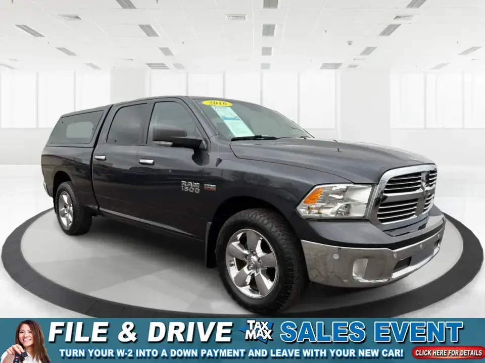 2016 Ram 1500 Big Horn (1C6RR7TTXGS) with an 5.7L V8 OHV 16V engine, 6A transmission, located at 1184 Kauffman Ave, Fairborn, OH, 45324, (937) 908-9800, 39.807072, -84.030914 - 2016 Ram 1500 Big Horn - Photo#0