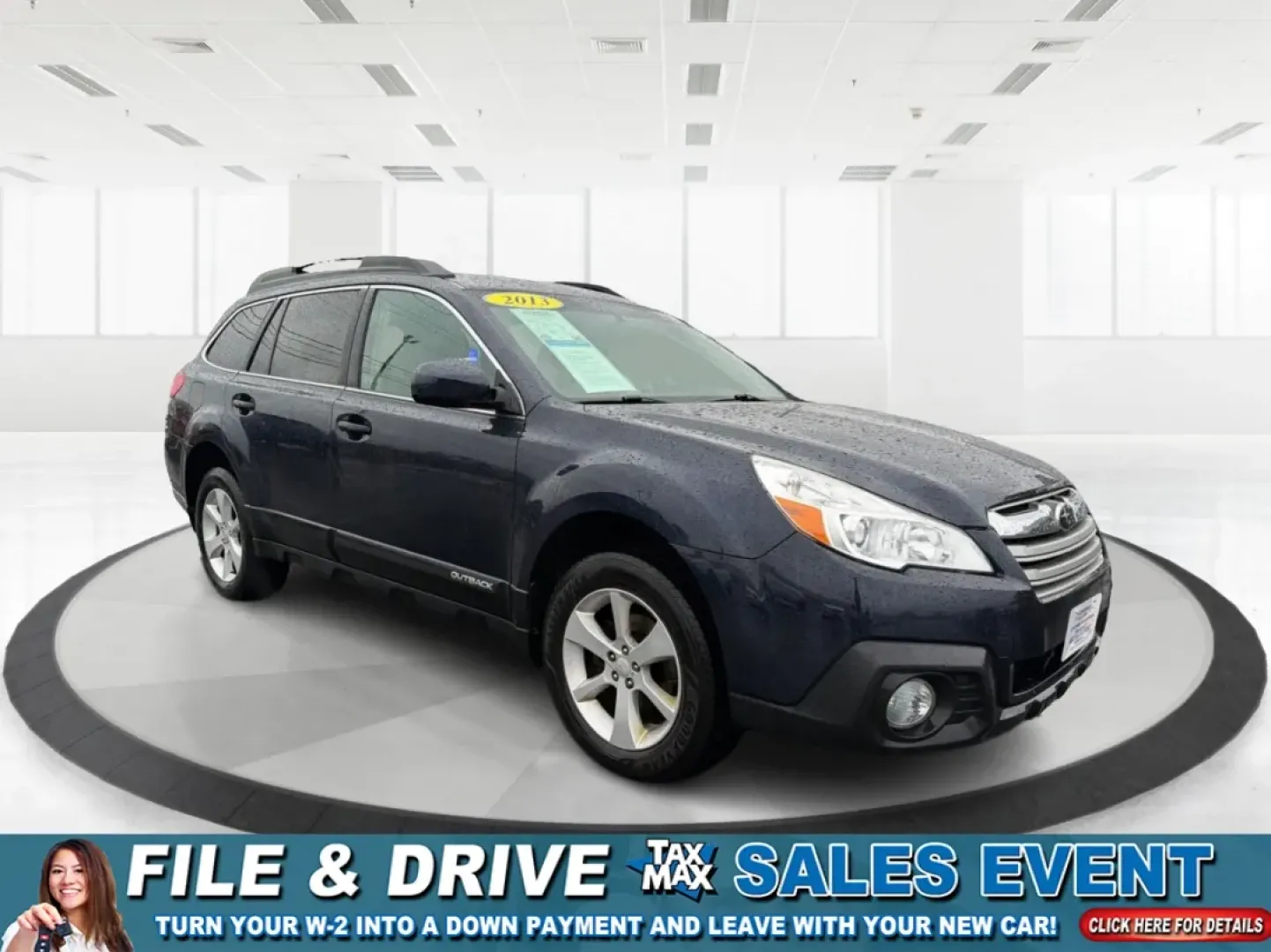2013 Subaru Outback 2.5i Premium (4S4BRCCCXD3) with an 2.5L H-4 DOHC engine, located at 8750 N County Rd 25A, Piqua, OH, 45356, (937) 908-9800, 40.164391, -84.232513 - 2013 Subaru Outback 2.5i Premium - Photo#0