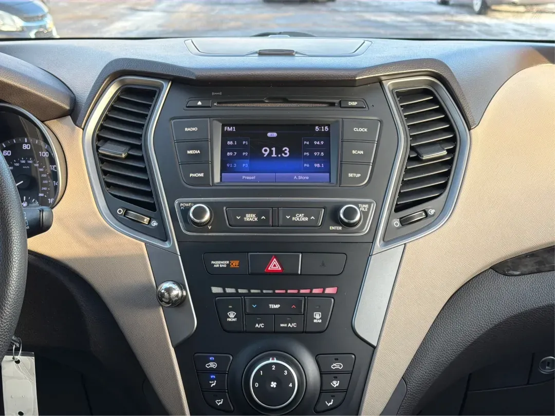 2017 Hyundai Santa Fe 2.4L (5NMZT3LBXHH) with an Theta II 2.4L I-4 gasoline direct injection engine, located at 880 E. National Road, Vandalia, OH, 45377, (937) 908-9800, 39.891918, -84.183594 - 2017 Hyundai Santa Fe 2.4L - Photo#12