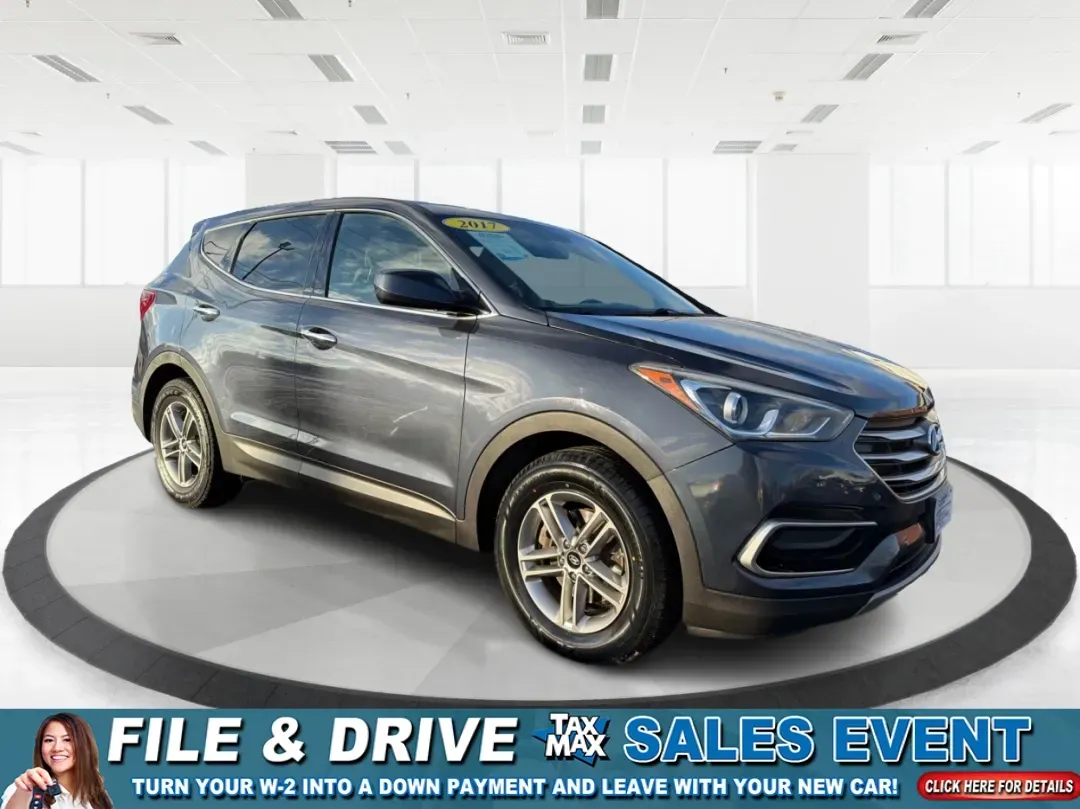2017 Hyundai Santa Fe 2.4L (5NMZT3LBXHH) with an Theta II 2.4L I-4 gasoline direct injection engine, located at 880 E. National Road, Vandalia, OH, 45377, (937) 908-9800, 39.891918, -84.183594 - 2017 Hyundai Santa Fe 2.4L - Photo#0