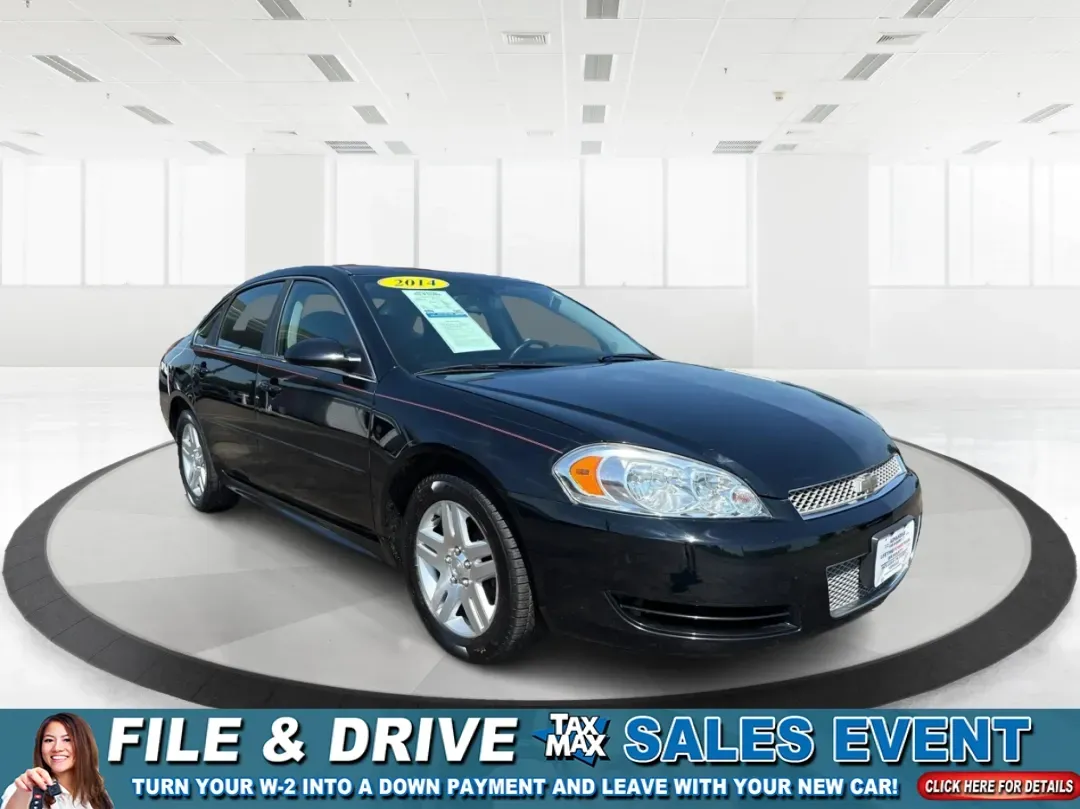 2014 Chevrolet Impala Limited LT (2G1WB5E3XE1) with an 3.6L V-6 gasoline direct injection engine, located at 1230 East Main St, Xenia, OH, 45385, (937) 908-9800, 39.688026, -83.910172 - Are you ready for your next adventure, whether it's a family road trip, a daily commute, or simply running errands around Fairborn? The 2014 Chevrolet Impala Limited LT is the perfect sedan to elevate your driving experience. With its stylish black exterior and reliable performance, this vehicle is - Photo#0
