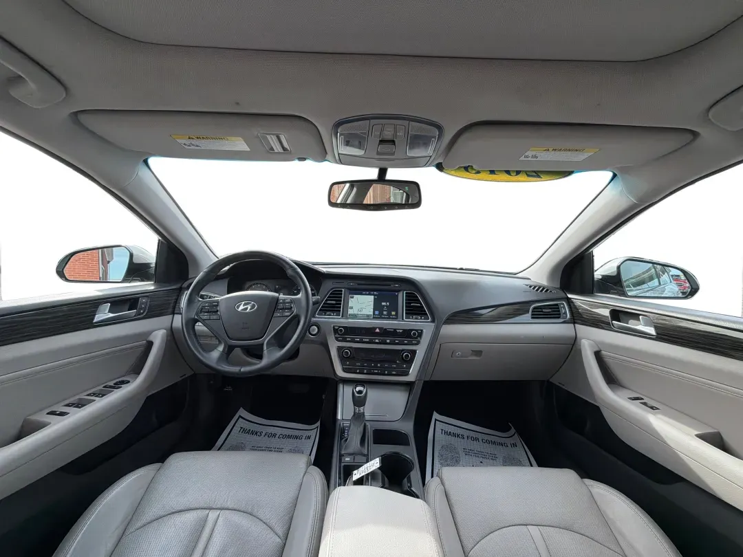 2015 Hyundai Sonata Limited (5NPE34AF8FH) with an 2.4L I-4 gasoline direct injection engine, located at 8750 N County Rd 25A, Piqua, OH, 45356, (937) 908-9800, 40.164391, -84.232513 - Are you in the market for a dependable vehicle that perfectly balances comfort, style, and performance? Look no further than the 2015 Hyundai Sonata Limited, available now at Advantage Car and Credit - Piqua. Whether you're commuting to work, running errands around town, or planning a family road tr - Photo#20