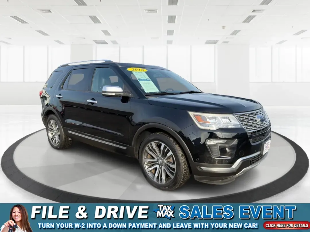 2018 Ford Explorer Platinum (1FM5K8HT1JG) with an EcoBoost 3.5L V-6 gasoline direct injection engine, 6A transmission, located at 8750 N County Rd 25A, Piqua, OH, 45356, (937) 908-9800, 40.164391, -84.232513 - Load up the family, cue the road-trip playlist, and point your weekend plans toward Indian Lake or a quick getaway down I75-this 2018 Ford Explorer Platinum is built for real-life Ohio driving. With confident 4WD/AWD traction, three-row versatility, and premium comfort, it's an ideal SUV for growing - Photo#0